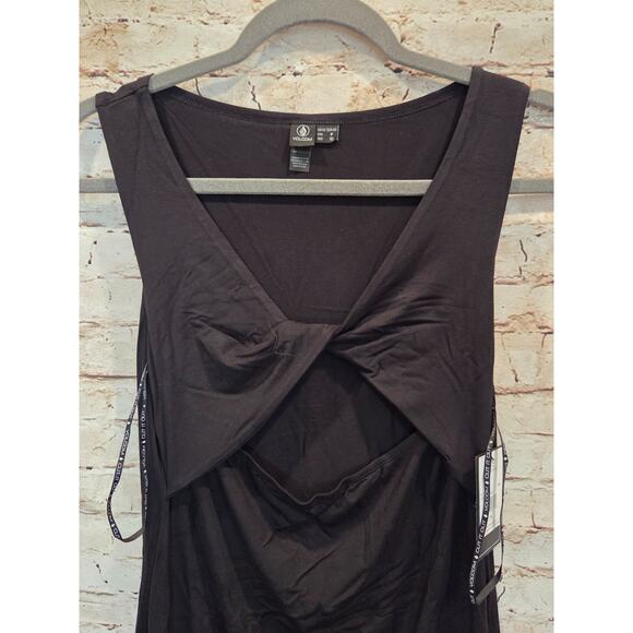 Volcom Sleeveless Black Dress Knee Length Size Small - Picture 2 of 4